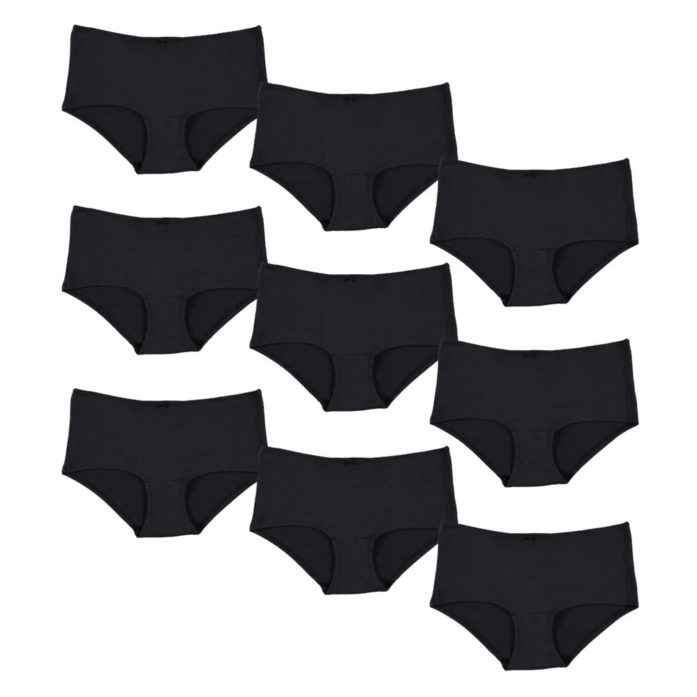Wholesale Footwear Yacht & Smith Womens Cotton Lycra Underwear Black Panty Briefs In Bulk, 95% Cotton Soft Size Small