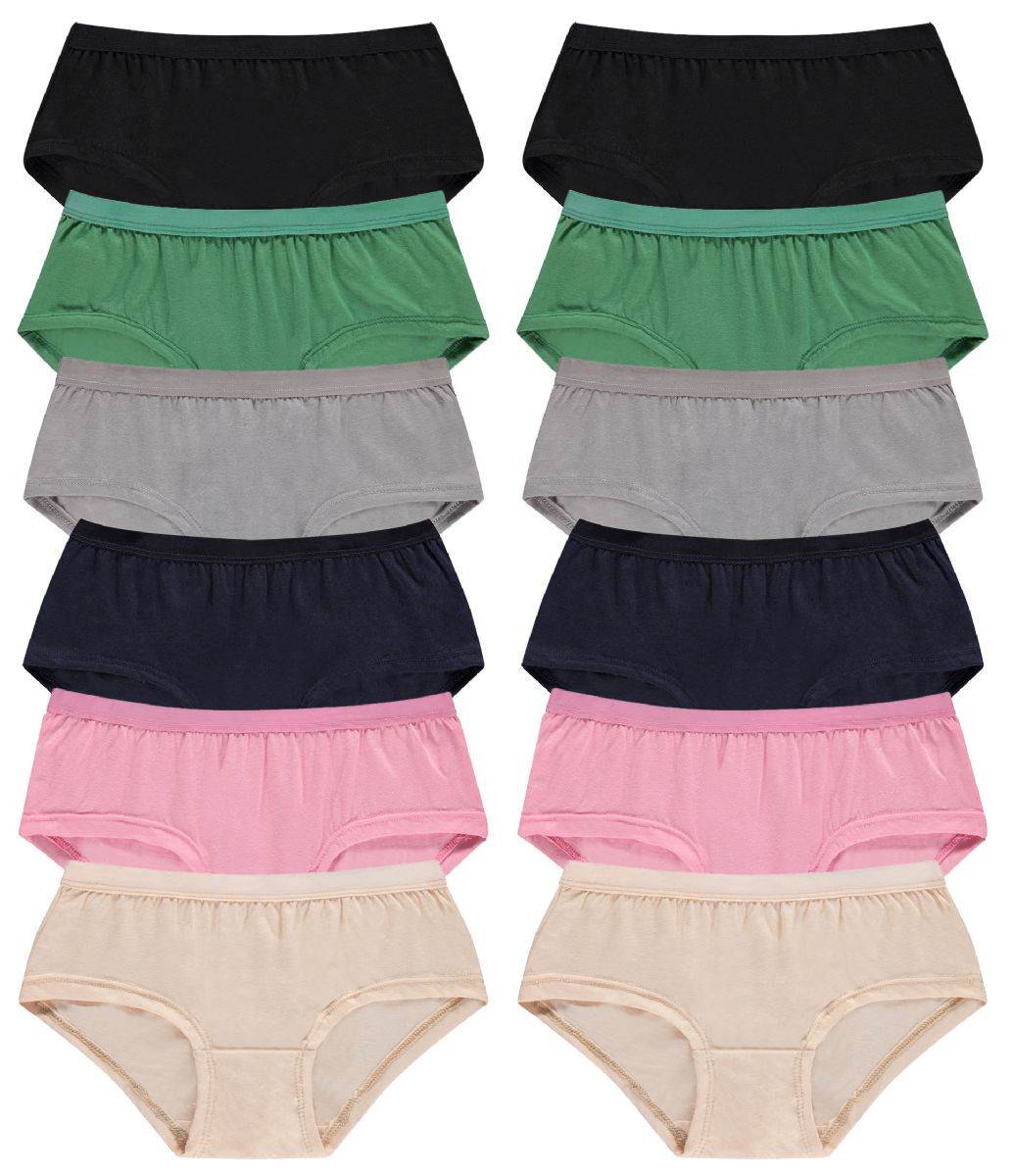 Wholesale Footwear Yacht & Smith Womens Cotton Lycra Underwear, Panty Briefs, 95% Cotton Soft Assorted Colors, Size Large