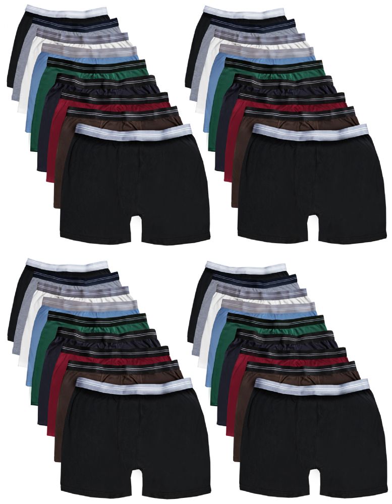 Wholesale Footwear Yacht & Smith Mens 100% Cotton Boxer Brief Assorted Colors Size 2xl