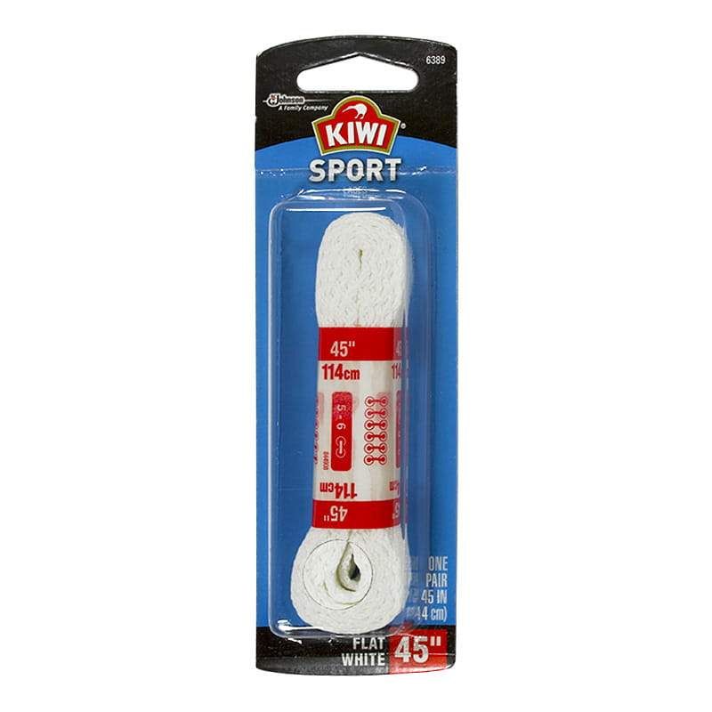 Wholesale Footwear Flat White Shoe Laces - 1 Pair - 45 In.