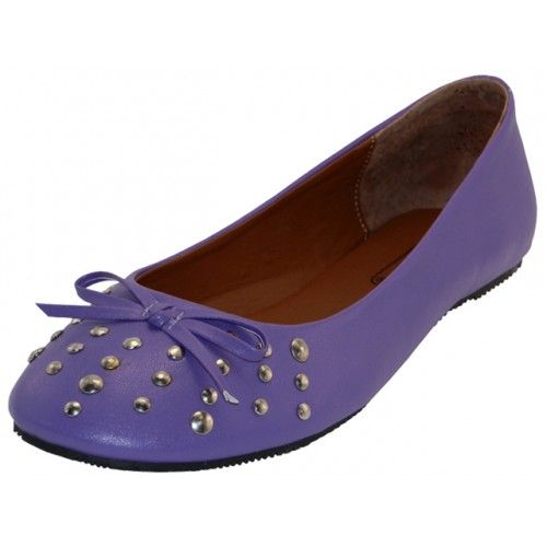 Wholesale Footwear Women's Studded Ballet Flats