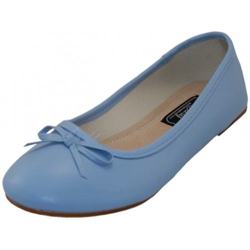 Wholesale Footwear Women's Comfort Ballet Flat Shoes In Light Blue Sizes 5-10