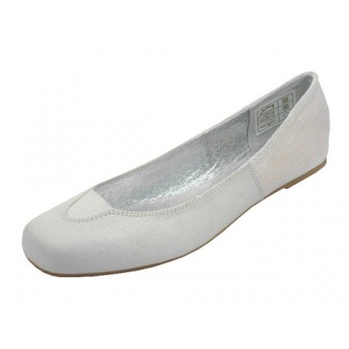 Wholesale Footwear Women's Square Toe Ballet Flats In White Color
