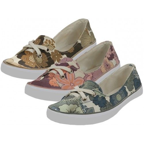 Wholesale Footwear Women's Floral Print Canvas Shoes