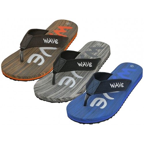 Wholesale Footwear Men's Wave Super Soft Thong Sandals