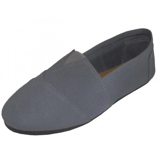 Wholesale Footwear Men's The Most Comfortable Slip On Casual Canvas Shoes In Gray