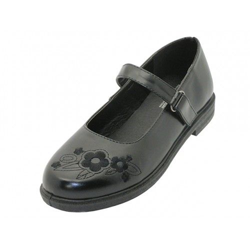 Wholesale Footwear Youth's Black Mary Jane School Shoes