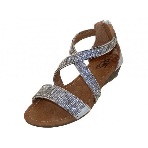 Wholesale Footwear Girls Easy Usa Rhinestone Upper Sandals