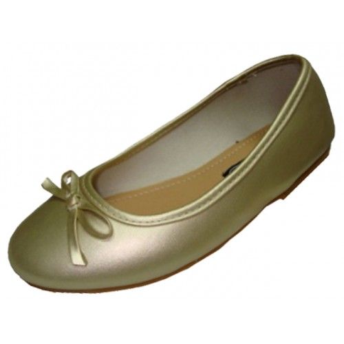 Wholesale Footwear Girls Comfortable Ballet Flat In Gold