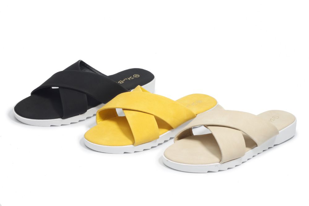 Wholesale Footwear Ladies' Sandals In Mustard