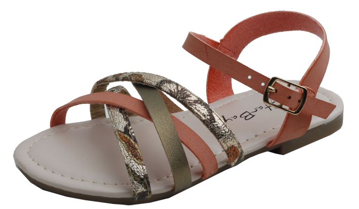 Wholesale Footwear Kid's Fashion Sandals In Coral