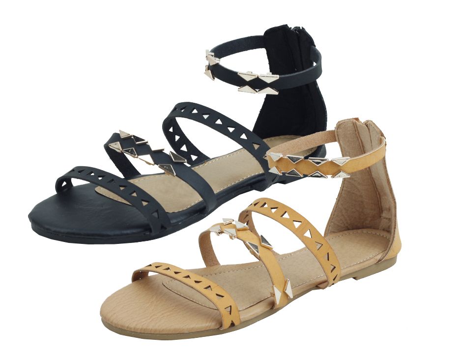 Wholesale Footwear Ladies Fashion Sandals In Black