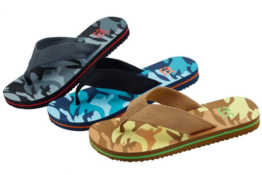 Wholesale Footwear Mens Camouflage Flip Flop Sandal Size 8-13