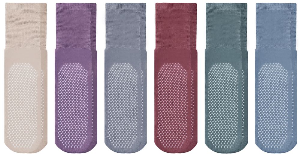 Wholesale Footwear Yacht & Smith Men's Diabetic Cotton Assorted Pastel Colors Non Slip Socks, Size 10-13