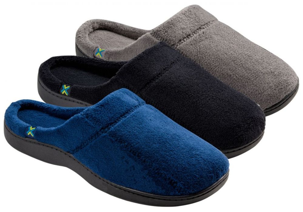 Wholesale Footwear Men's Plush Clog Slippers - Solid Colors