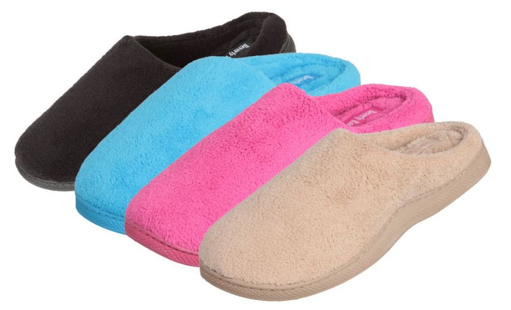 Wholesale Footwear Ladies Plush Zigzag Insole Slippers - Assorted Colors