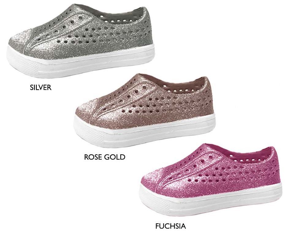 Wholesale Footwear Toddler Girl's Glitter Sneaker Clogs