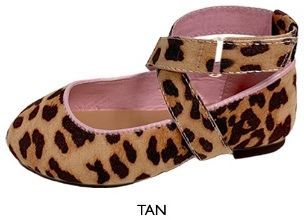 Wholesale Footwear Toddler Girl's Microsuede Flats W/ Leopard Print & Velcro Straps