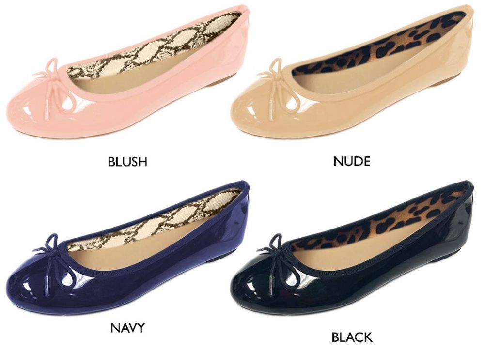 Wholesale Footwear Women's Patent Leather Flats W/ Snake & Leopard Print Lining