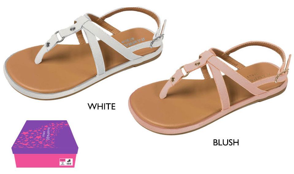 Wholesale Footwear Girl's Strappy Sandals W/ Metallic Studs