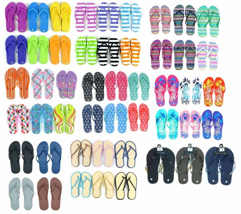 Wholesale Footwear Pallet Of Men's, Women's, And Children's Assorted Flip Flops