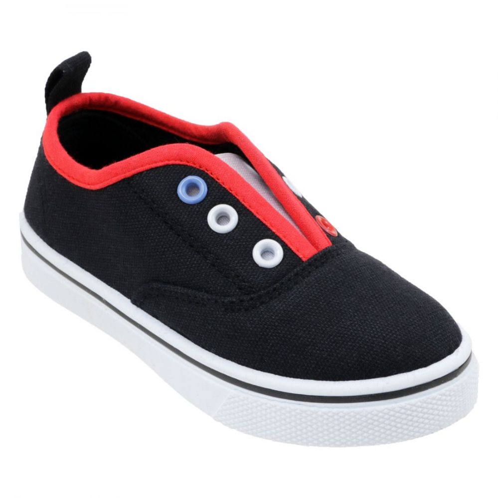 Wholesale Footwear Girl's Two Tone Canvas No Lace SliP-On Sneakers
