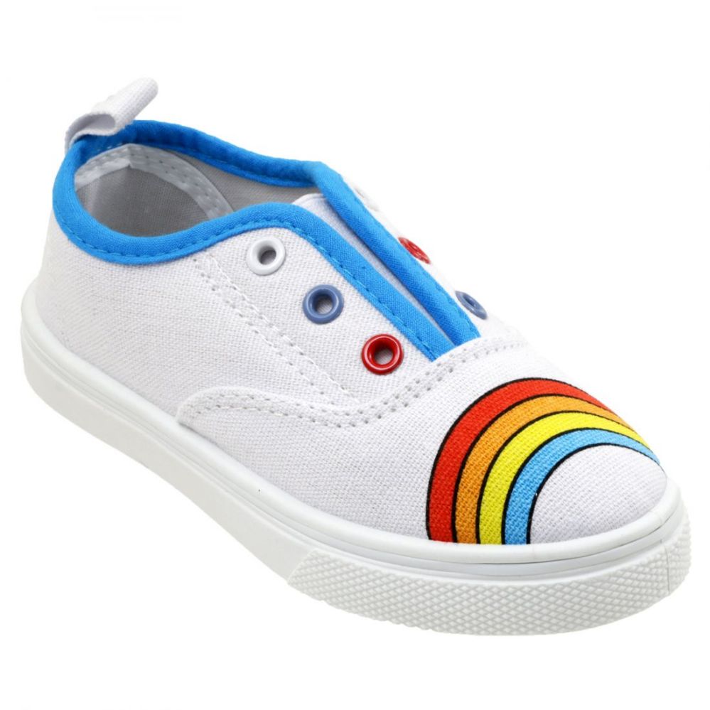 Wholesale Footwear Girl's Canvas No Lace SliP-On Sneakers