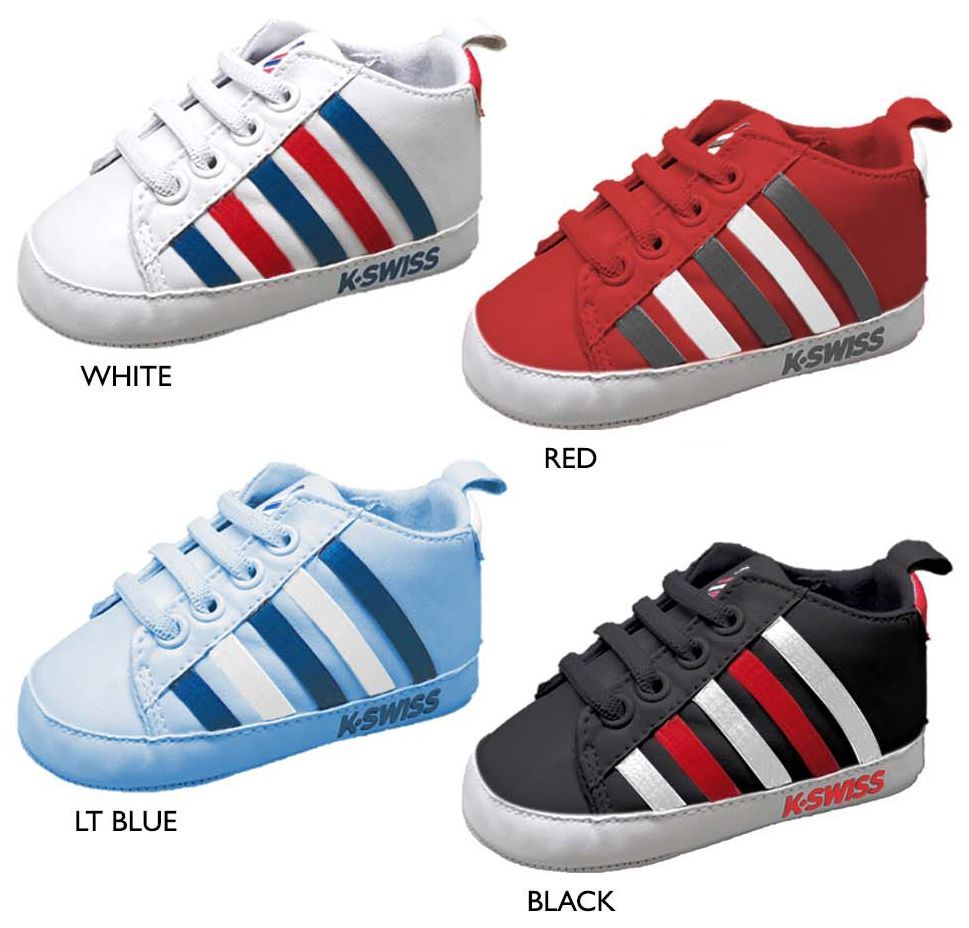 Wholesale Footwear Infant Boy's Sneakers W/ Elastic Laces & Stripe Details
