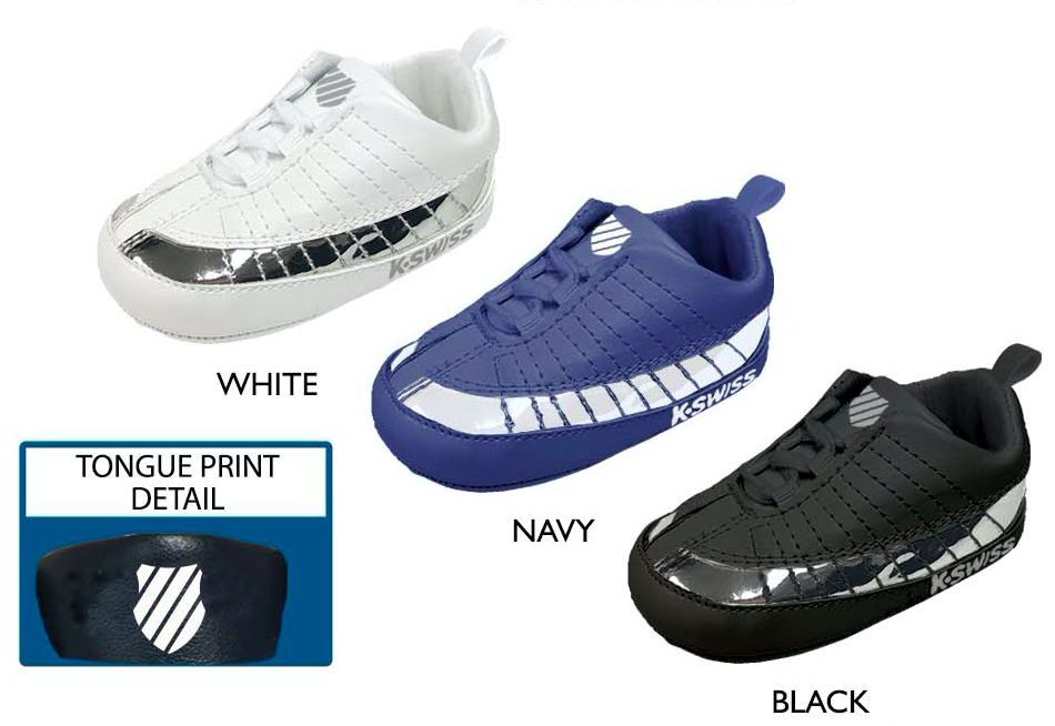 Wholesale Footwear Infant Boy's Smooth & Metallic Sneakers W/ Elastic Laces