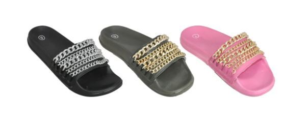Wholesale Footwear Womens Slides With Chain