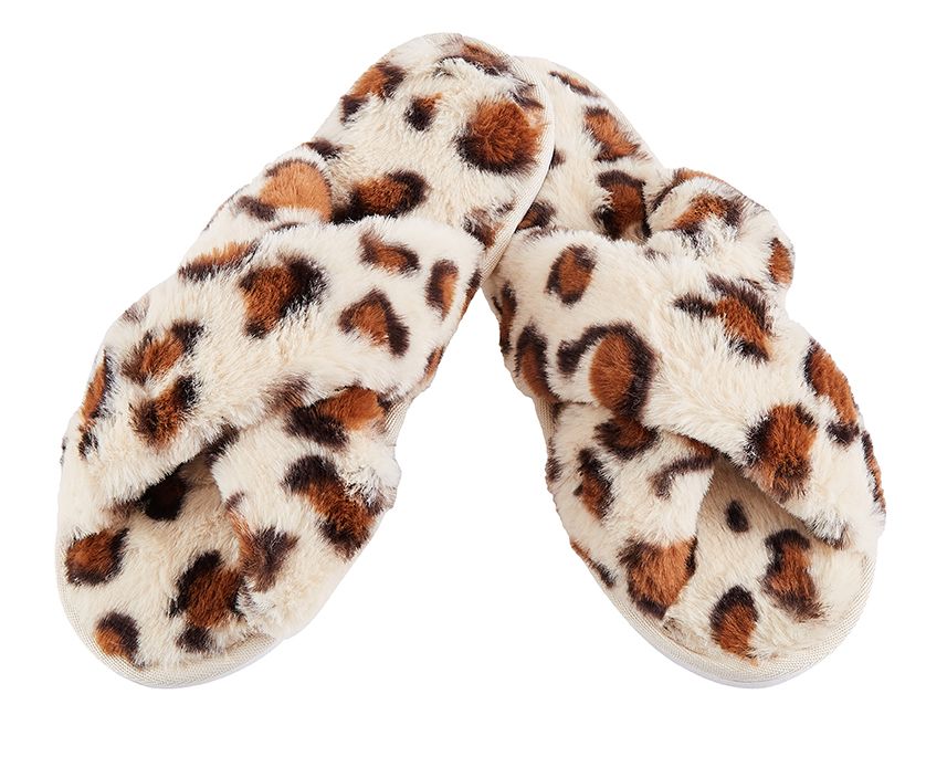 Wholesale Footwear Women's Furry Leopard Slipper