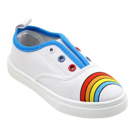 Wholesale Footwear Girl's Canvas Sneaker Rainbow