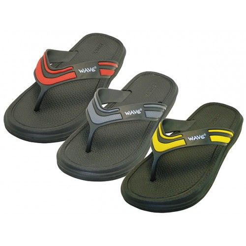 Wholesale Footwear Men's Wave Soft Thong Flip Flops