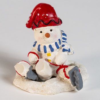 Wholesale Footwear Snowman Santa Ice Skate Figurine