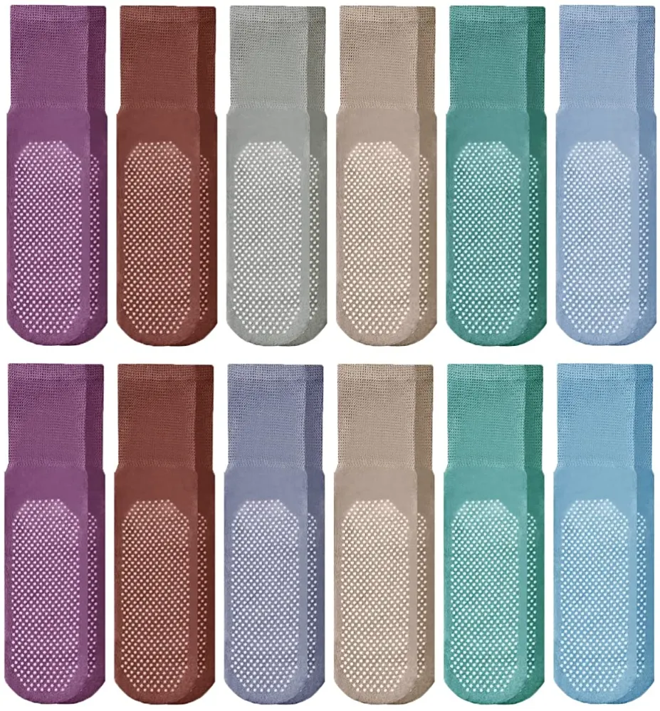 Wholesale Footwear Yacht & Smith Men's Diabetic Cotton Assorted Pastel Colors Non Slip Socks, Size 10-13