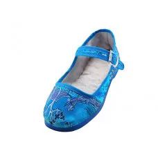 Wholesale Footwear Child's Brocade Mary Janes In Turquoise