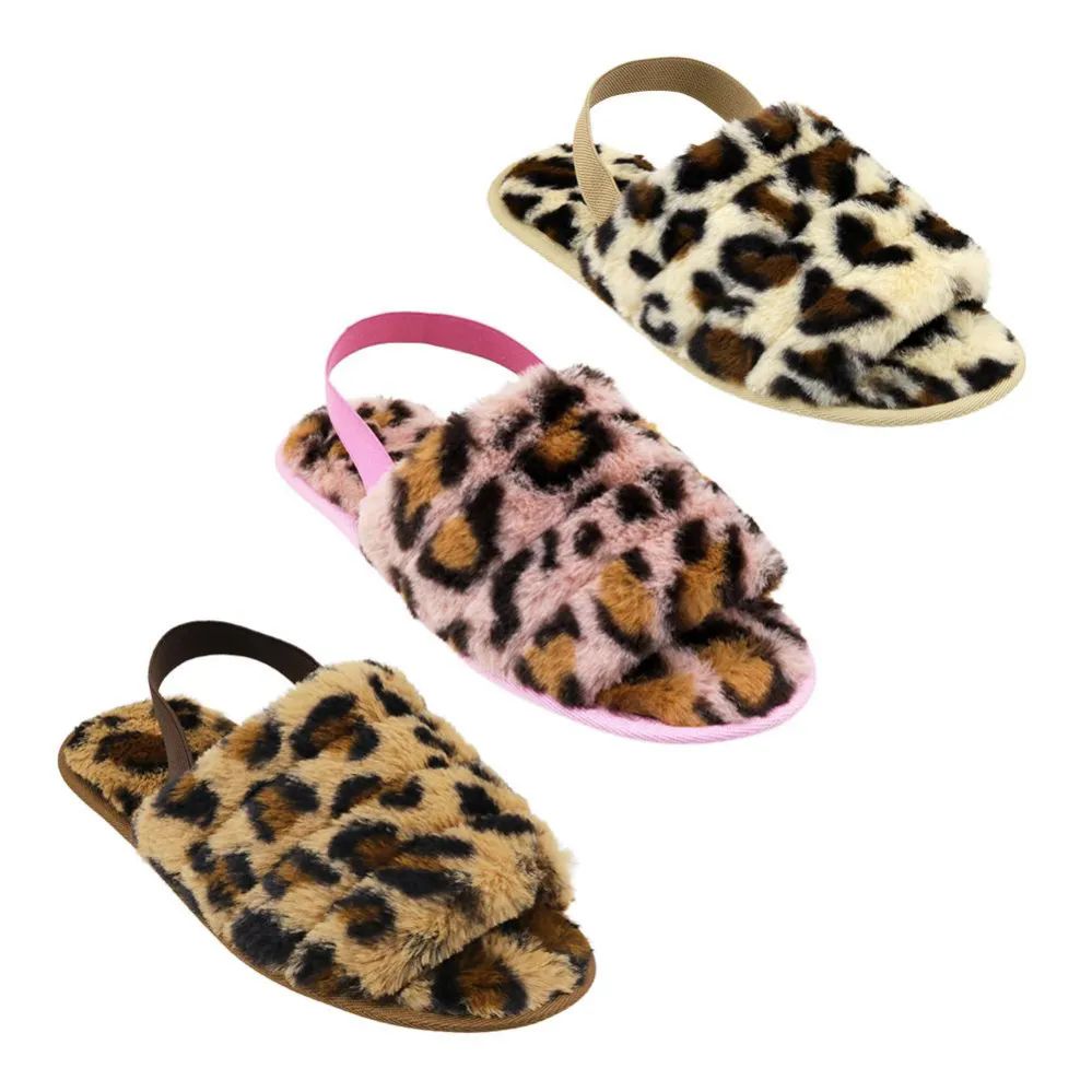 Wholesale Footwear Women's Cheetah Slingback Slipper