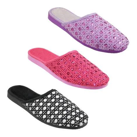 Wholesale Footwear Women's Double Band Fur Slipper