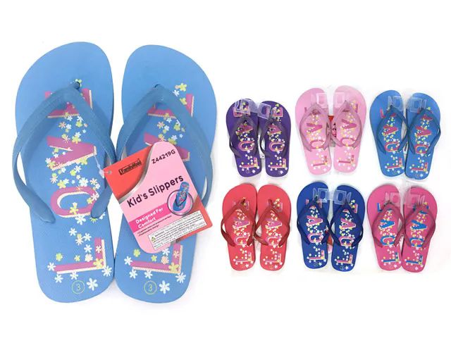 Wholesale Footwear Slipper Girl Solid Strap