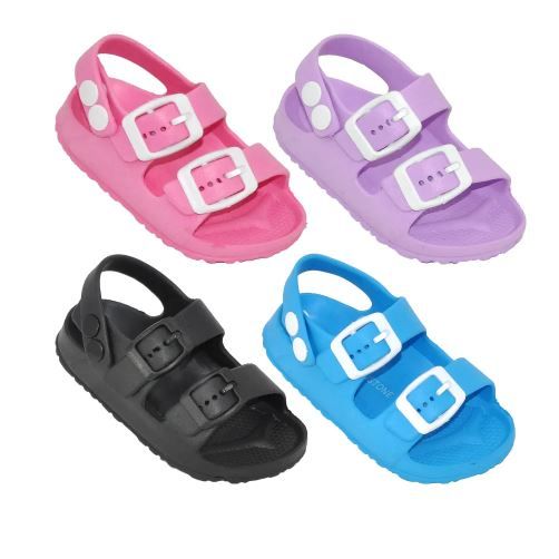 Wholesale Footwear Toddler's Two Strap Sandals With Buckles