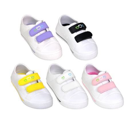 Wholesale Footwear Unisex Toddler's  Touch Closure Strap Sneakers