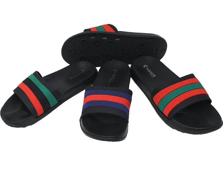 Wholesale Footwear Mens Slipper 3 Stripe Design