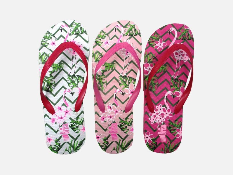 Wholesale Footwear Ladies Flip Flop Solid 3 Assorted