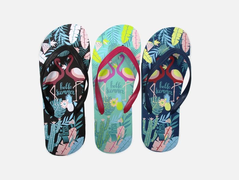 Wholesale Footwear Ladies Flip Flop Solid 3 Assorted