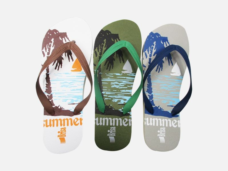Wholesale Footwear Men Flip Flop Solid 3 Assorted