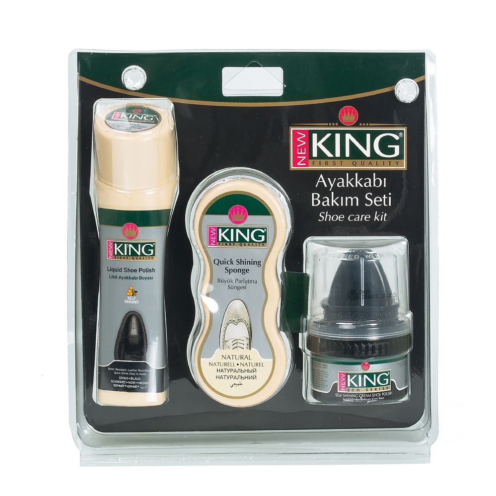 Wholesale Footwear New King Shoe Care Kit Black