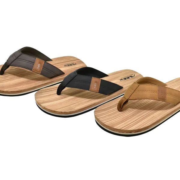 Wholesale Footwear Mens Fashion Flat Sandals. Man Made Sole And Upper Imported