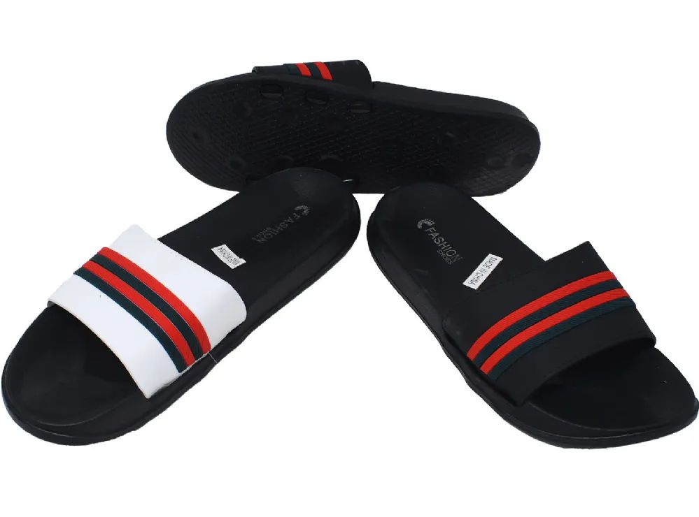 Wholesale Footwear Mens 4stripe Colorway Slipper Design