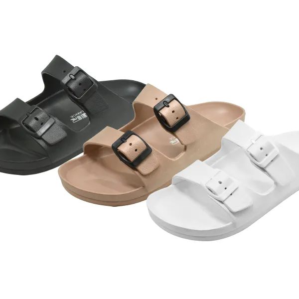 Wholesale Footwear Womens Fashion Flat Sandals Man Made Sole And Upper Imported