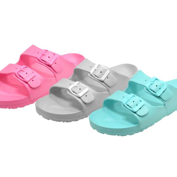 Wholesale Footwear Womens Fashion Flat Sandals Man Made Sole And Upper Imported